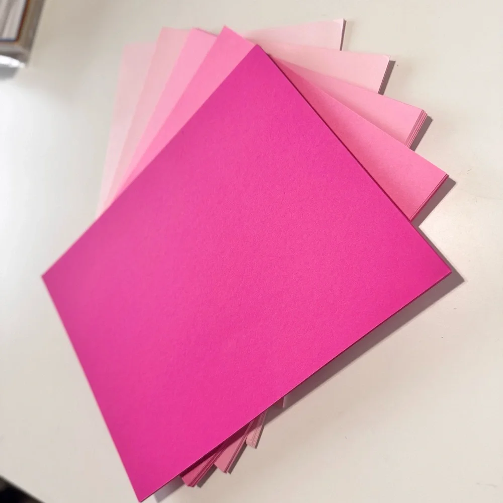 Ballerina Pink Cardstock Paper 67 Sheets 5 Shades of Pink Colors! NEW